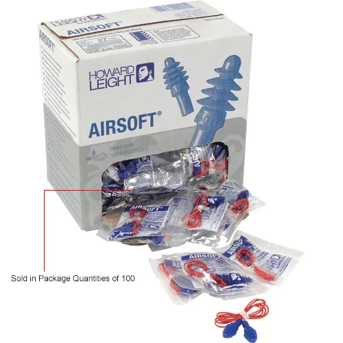 Howard Leight™ DPAS-30 AirSoft® Ear Plugs, Reusable, NRR 27, Corded, 100 Pairs/Box - Image 5