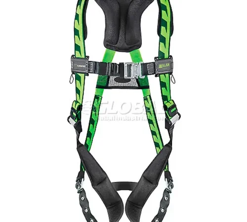 Miller AirCore" Harness, Tongue Buckle, Green, AC-TB/UGN