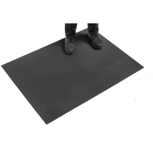 Durable Corporation Corrugated Rubber Runner 1/8" Thick 2' x 150' Black - Image 2