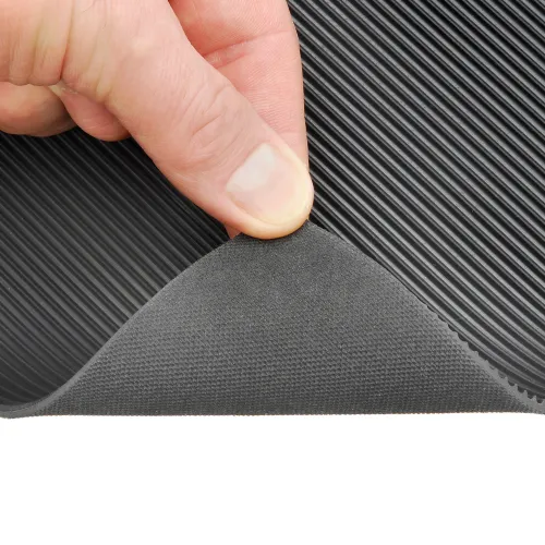 Durable Corporation Corrugated Rubber Runner 1/8" Thick 2' x 150' Black - Image 4
