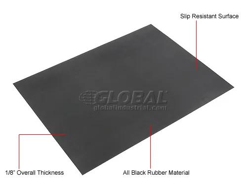 Durable Corporation Corrugated Rubber Runner 1/8" Thick 2' x 150' Black - Image 5