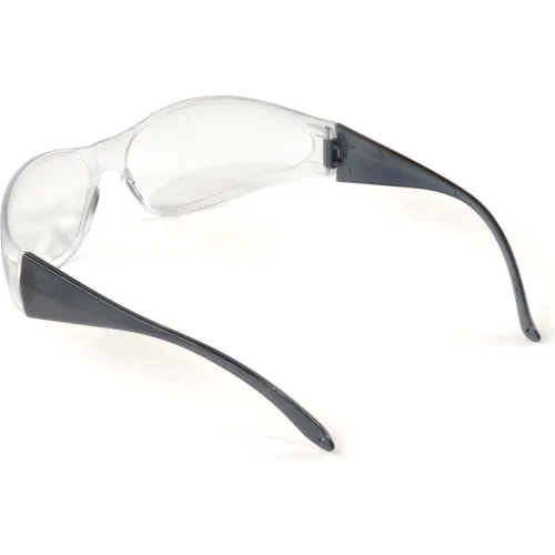 ERB® Boas® Frameless Safety Glasses, Anti-Scratch, Clear Lens, Gray Temples - Image 3
