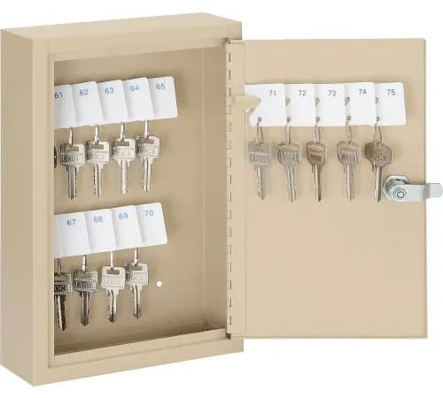 Global Industrial Key Cabinet - 30 Keys, Sand