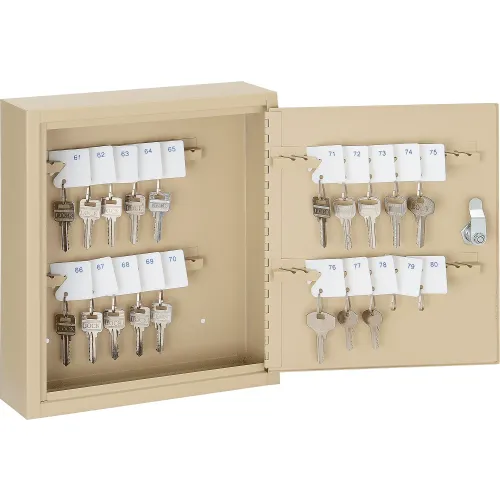 Global Industrial™ Key Cabinet - 60 Keys, Sand
