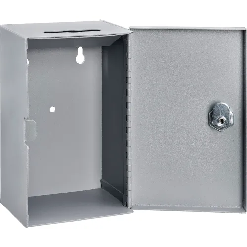 Global Industrial™ Drop-In Key Control Box, 4-3/8"W x 3-1/4"D x 7-1/4"H, Keyed Alike, Gray - Image 3