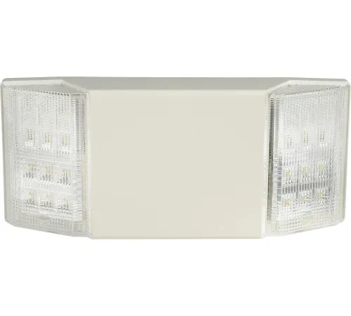 Global Industrial 2 Head LED Emergency Unit w/ Fixed Optics and Ni-Cad Battery Backup