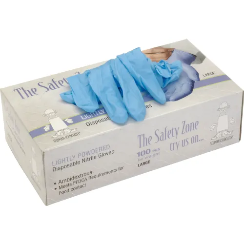 Industrial Grade Disposable Nitrile Gloves, Powdered, Medium, Blue, 100/Box, GNDR-MD-1M - Image 5