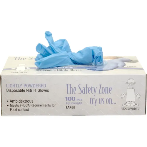 Industrial Grade Disposable Nitrile Gloves, Powdered, Medium, Blue, 100/Box, GNDR-MD-1M - Image 4