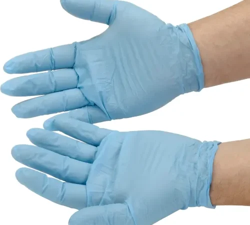 Industrial Grade Disposable Nitrile Gloves, Powdered, Medium, Blue, 100/Box, GNDR-MD-1M