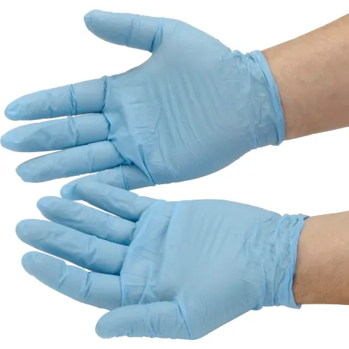 Industrial Grade Disposable Nitrile Gloves, Powdered, Medium, Blue, 100/Box, GNDR-MD-1M