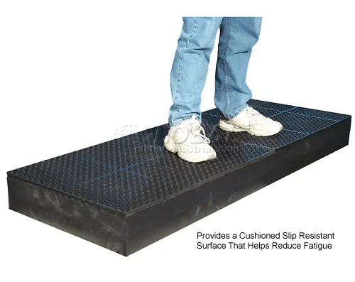 SPC Industrial™ Add-A-Level™ Anti-Fatigue Mat, 48"W x 24"D x 7/8"H, Black - Image 2