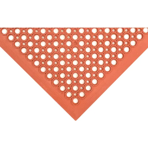 NoTrax® Sanitop™ Drainage Mat 1/2" Thick 3' x 5' Red