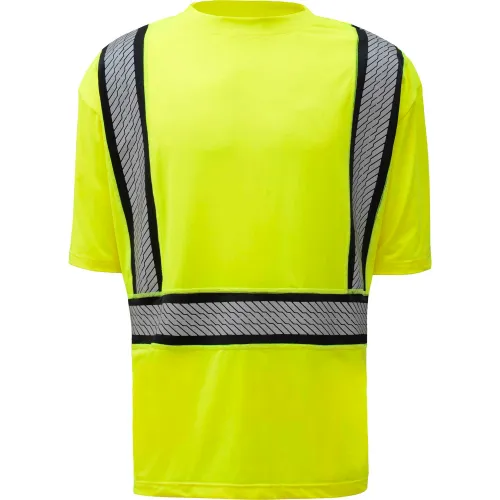 GSS Safety Class 2 Onyx Two-Tone Anti-Snag T-Shirt w/Segment Tape-Lime-MD