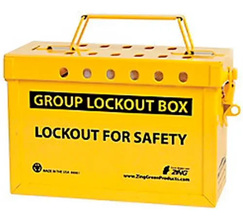 ZING RecycLockout Group Lockout Box (Yellow), 6061Y