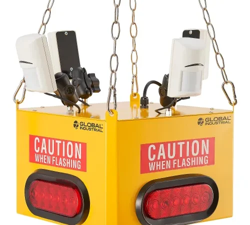 Global Industrial Forklift Awareness Sensor, 4 Sensors, 5 Lights, 50' Power Cord