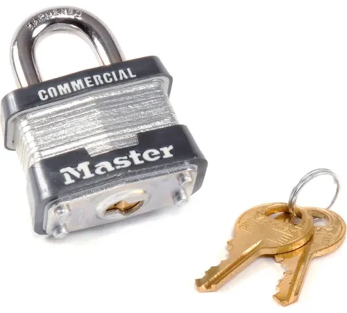 Master Lock® No. 5MK Keyed Padlock - 1" Shackle - Keyed Different with Master Keyed System - Pkg Qty 24