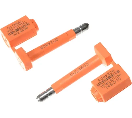 Global Industrial High Security Bolt Seal, Orange, 50/Pack
