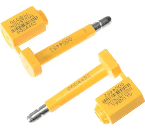 Global Industrial High Security Bolt Seal, Yellow, 50/Pack
