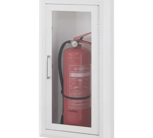 Global Industrial" Fire Extinguisher Cabinet, Semi-Recessed, Fits 10 Lbs.