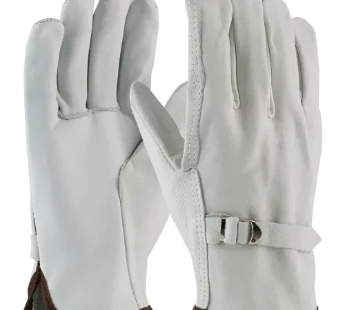 PIP Top Grain Cowhide Drivers Gloves, Straight Thumb, Quality Grade, Pull, L