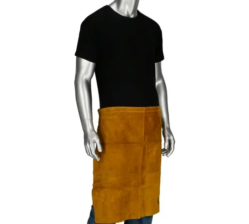 Ironcat Leather Waist Apron, Golden Yellow, 24" W x 18" L, All Leather