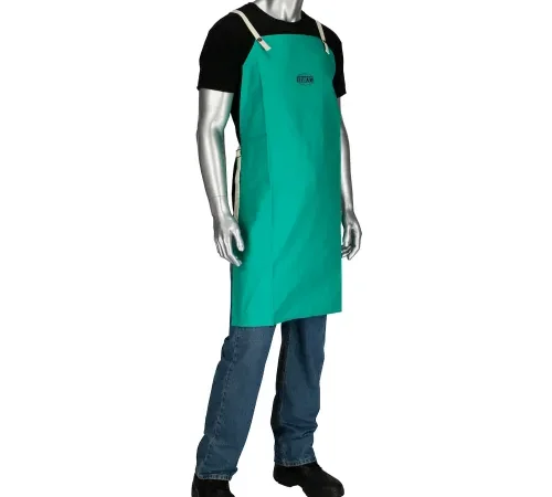 Ironcat Irontex® Flame Retardant Cotton Apron, Green, 24" W x 36" L, All Cotton