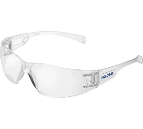 Global Industrial" Frameless Safety Glasses, Scratch Resistant, Clear Lens - Pkg Qty 12