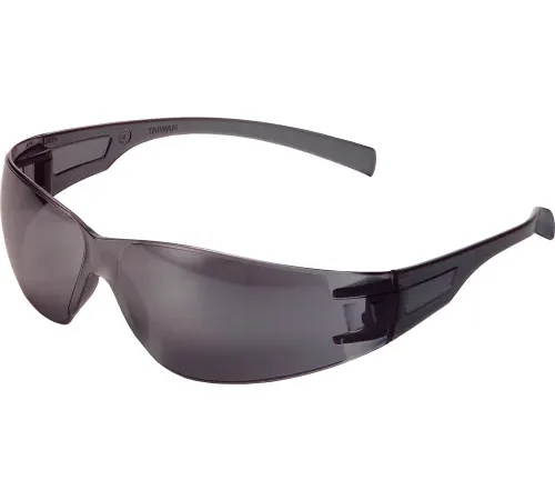 Global Industrial" Frameless Safety Glasses, Scratch Resistant, Mirror Lens, Silver Frame - Pkg Qty 12