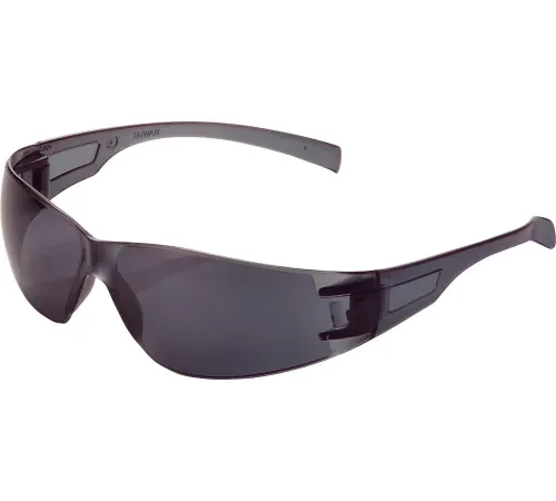 Global Industrial" Frameless Safety Glasses, Scratch Resistant, Smoke Lens - Pkg Qty 12