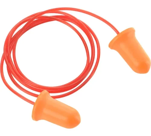 Global Industrial Bell Earplugs, Contour, Corded, NRR 32 dB, 100 Pairs/Box