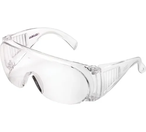 Global Industrial" OTG Visitor Safety Glasses, Clear Lens/Frame - Pkg Qty 10