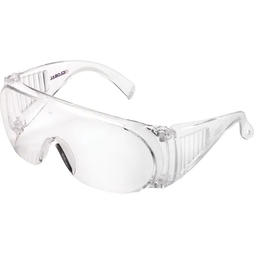 Global Industrial" OTG Visitor Safety Glasses, Clear Lens/Frame - Pkg Qty 10