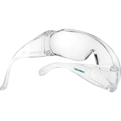 Global Industrial" OTG Visitor Safety Glasses, Clear Lens/Frame - Pkg Qty 10 - Image 4