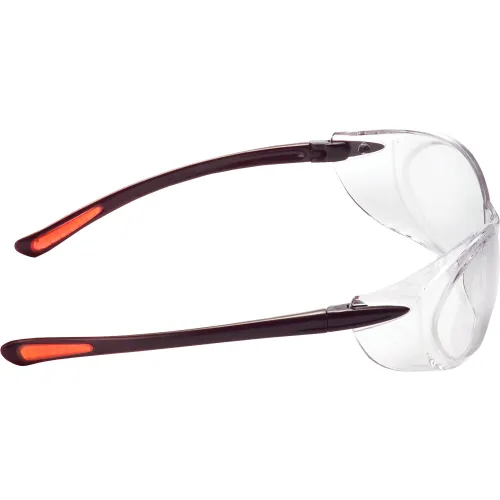 Global Industrial" Frameless Safety Glasses, Side Shields, Anti-Fog, Clear Lens, Black Frame - Image 2