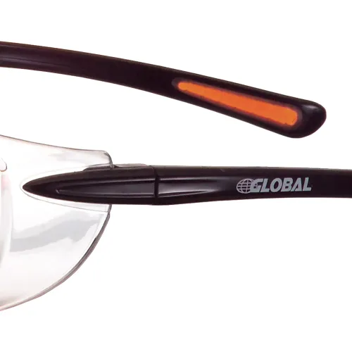 Global Industrial" Frameless Safety Glasses, Side Shields, Anti-Fog, Clear Lens, Black Frame - Image 5