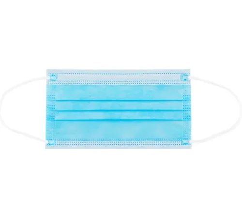 Disposable 3-Ply Face Mask, Adult Size, Individually Packed, 50/Box