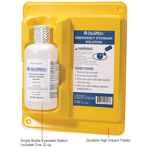 Global Industrial" Single Bottle Eyewash Station, 32 Oz. - Image 3