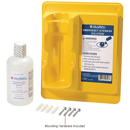 Global Industrial" Single Bottle Eyewash Station, 32 Oz. - Image 4
