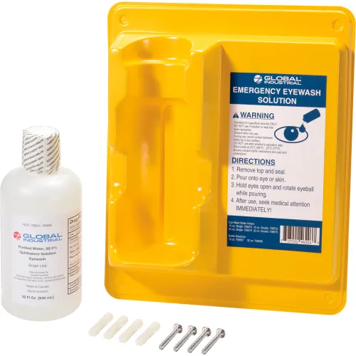 Global Industrial" Single Bottle Eyewash Station, 32 Oz. - Image 2
