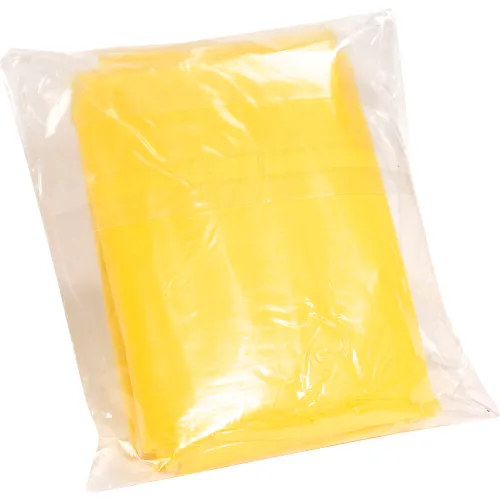 Disposable Rain Poncho, 80" L, One Size, Yellow - Image 3