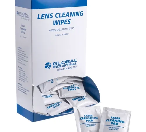 Global Industrial Lens Cleaning Wipes, 100/Box