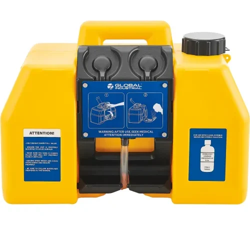 Global Industrial" Gravity Fed Portable Eyewash Station, 9 Gallon