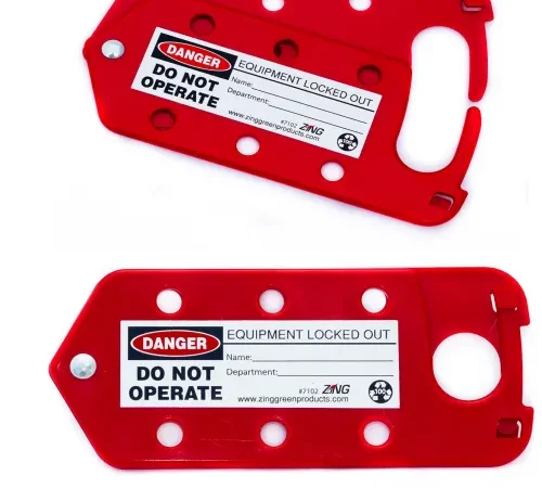 ZING RecycLockout Lockout Tagout Hasp and Tag Combination, Recycled Plastic, 7102