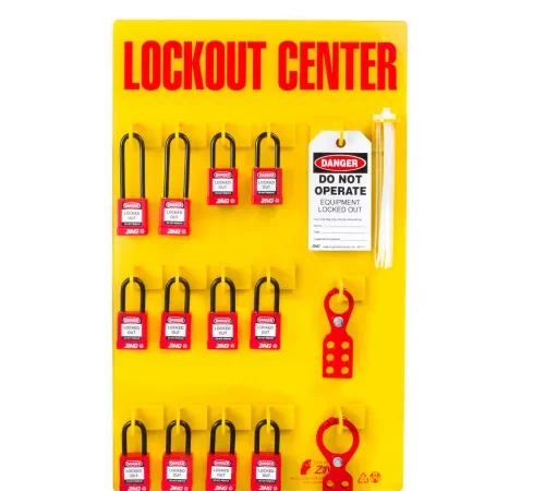 ZING RecycLockout Lockout Station, 12 Padlock, Stocked, 7115