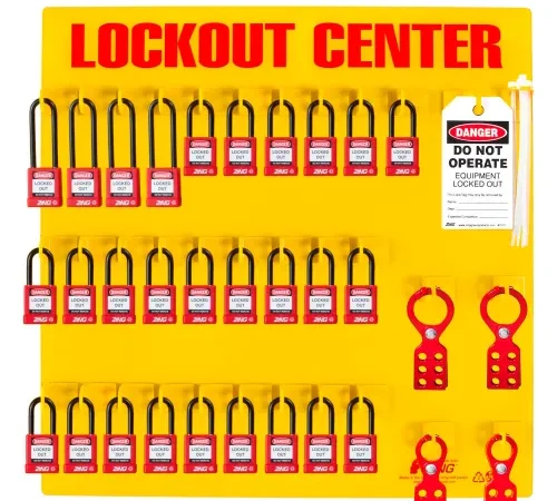 ZING RecycLockout Lockout Station, 28 Padlock, Stocked, 7116