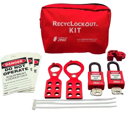 ZING RecycLockout Lockout Tagout Kit, 11 Component, General Application, 7119