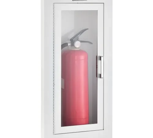 Global Industrial" Fire Extinguisher Cabinet, Semi-Recessed, Fits 2-6.5 Lbs.
