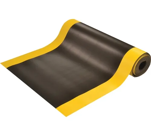 NoTrax® Corrugated Switchboard  Mat 1/4" Thick 3' x 75' Black/Yellow