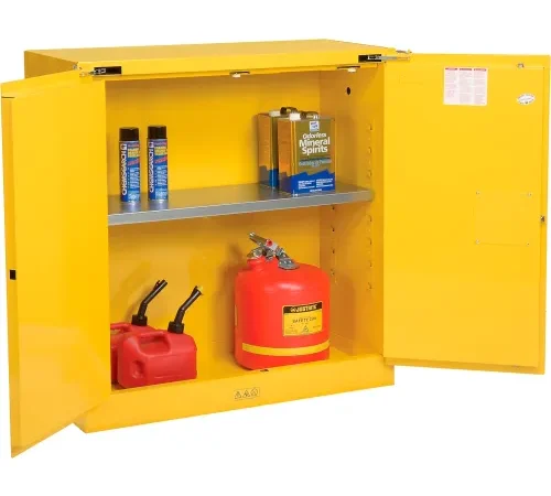 Justrite Flammable Cabinet With Self Close Double Door 30 Gallon