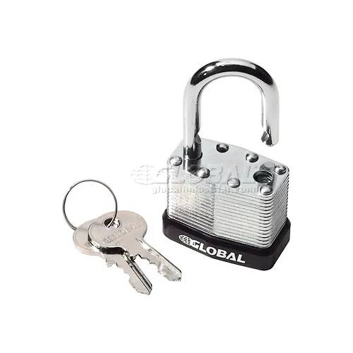 Global Industrial™ General Security Laminated Steel Padlock, Bumper & 2 Keys, Keyed Differently - Image 5